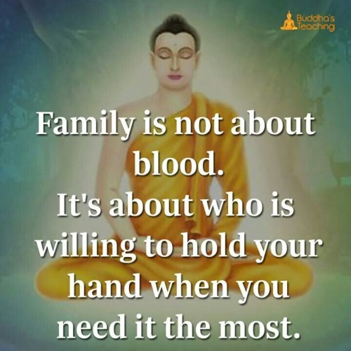 Family is Not About Blood Its About Who is Willing To Hold Your Hand Quote