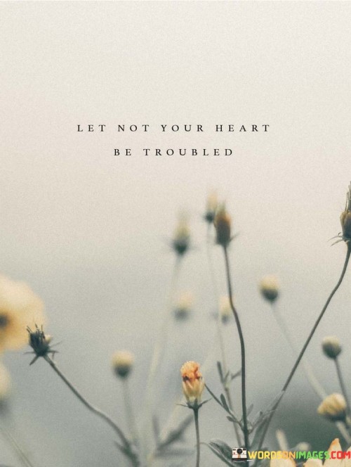 Let Not Your Heart Be Troubled Quote