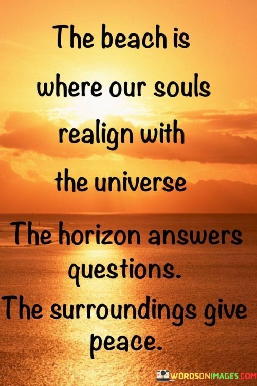 The Beach Is Where Our Souls Realign With The Universe Quotes