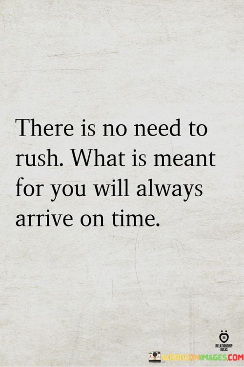 There Is No Need To Rush What Is Meant For Quotes