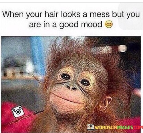 When Your Hair Looks A Mess But You Are In A Good Mood Quotes