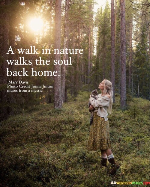 A Walk In Nature Walks The Soul Back Home Quotes