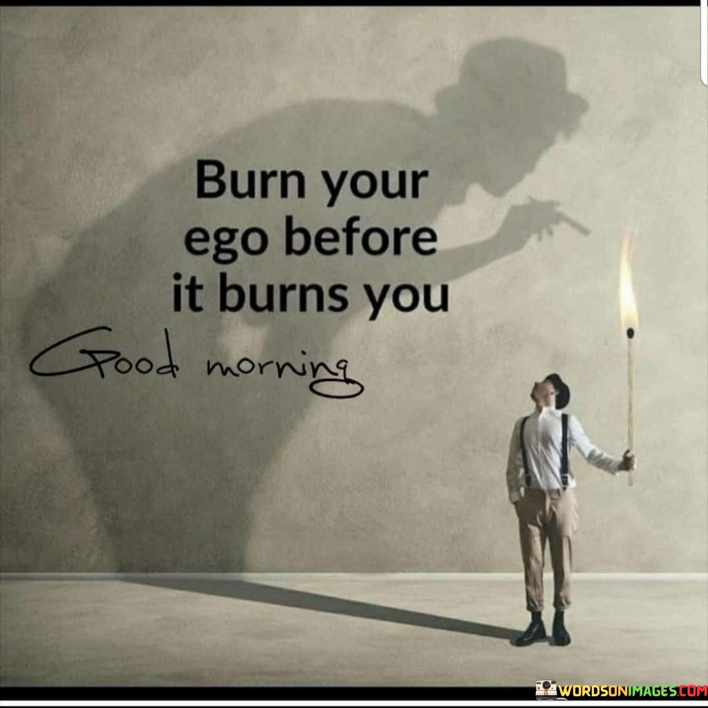 Burn Your Ego Before It Burns You Quotes