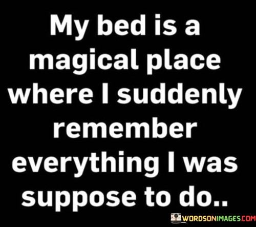 My Bed Is A Magical Place Where I Suddenly Remember Everything I Was Suppose To Do Quotes