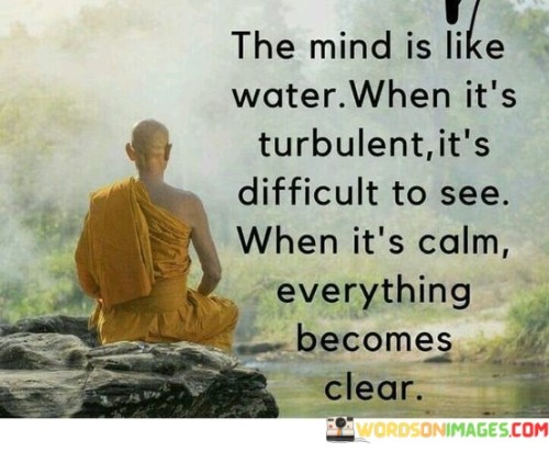 The Mind Is Like Water When It's Trubulent Quotes