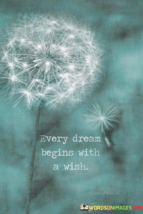 Every Dream Begins With A Wish Quotes