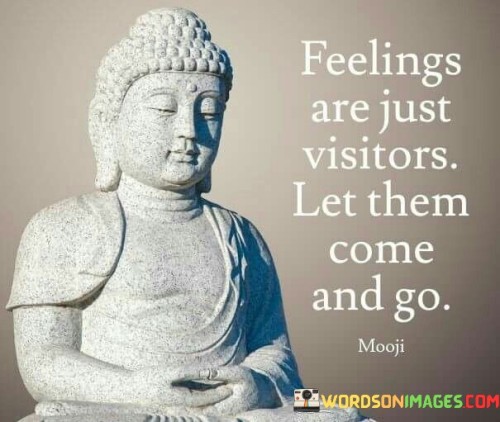 Feelings Are Just Visitors Let Them Come And Go Quotes