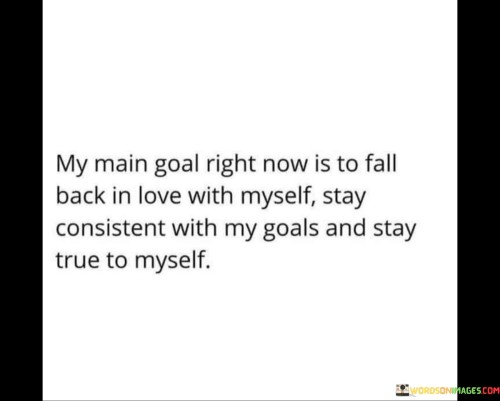 My Main Goal Right Now Is To Fall Back In Love With Quotes