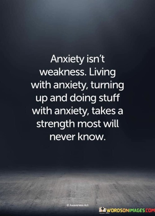 Anxiety Isn't Weakness Living With Anxiety Quotes