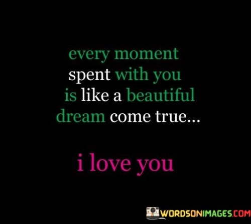 Every Moment Spent With You Is Like A Beautiful Dream Quotes