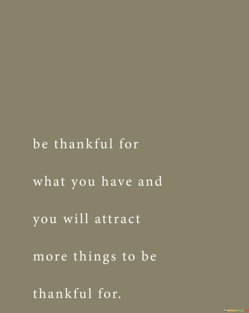 Be Thankful For What You Have And Will Quotes
